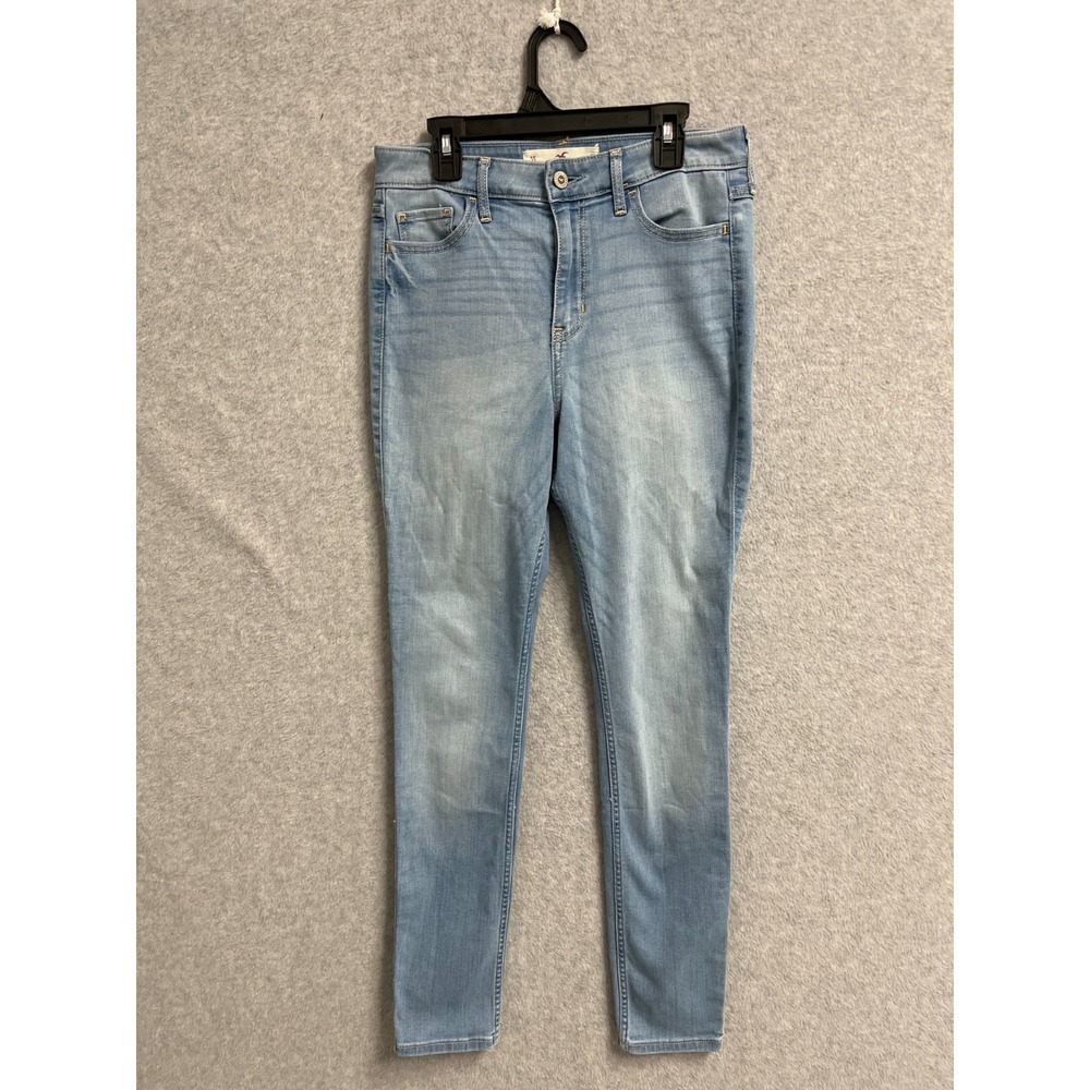 Hollister Jeans Womens 5S Blue Denim Light Wash High Rise Super Skinny Leg‎